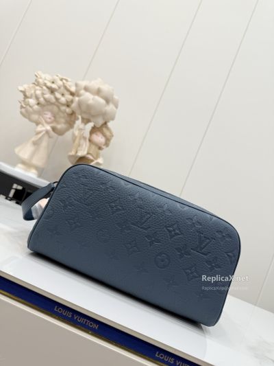 Louis Vuitton Slate Blue Embossed Monogram Toiletry Pouch