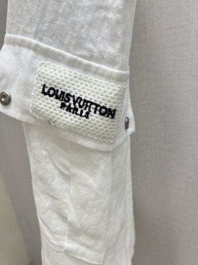 Louis Vuitton Sleeveless Linen Dress in White