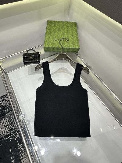 Louis Vuitton Sleeveless Monogram Top in Black and White