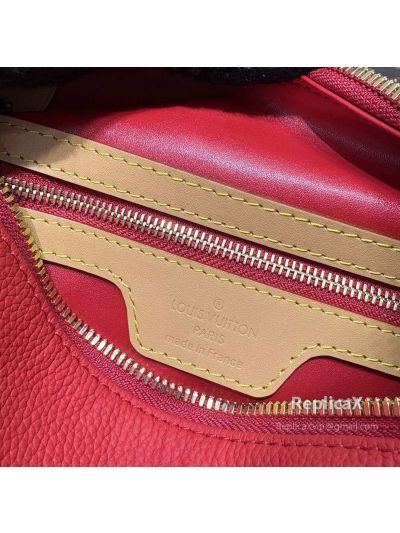 Louis Vuitton Speedy in red epi leather