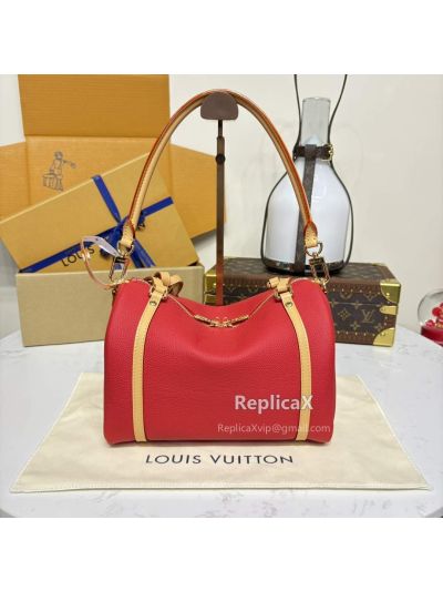 Louis Vuitton Speedy in red epi leather