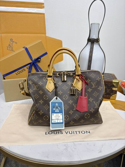 Louis Vuitton Speedy Soft 30 Crafty Monogram Canvas M11945 in Red