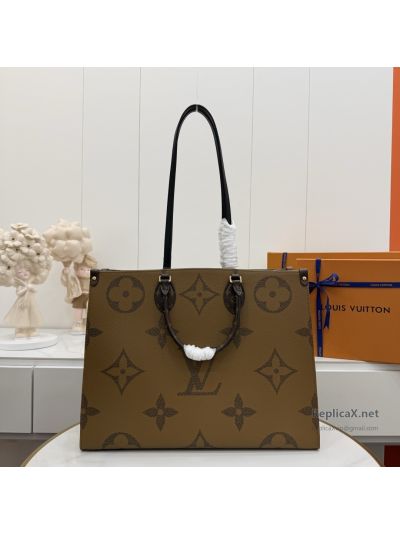 Louis Vuitton Tan Giant Monogram Twin Handle Tote