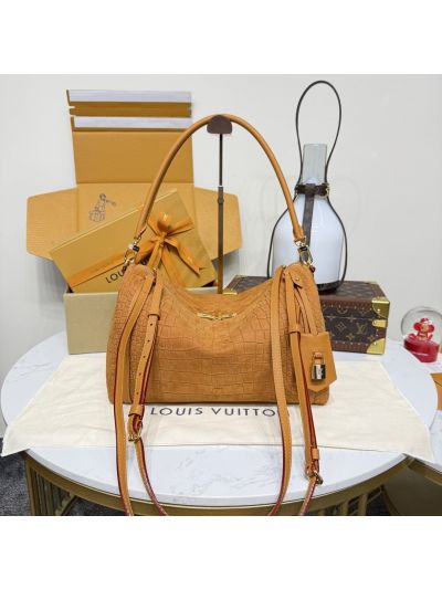 Louis Vuitton Tan Reptile-Pattern Shoulder Bag