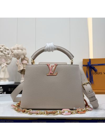 Louis Vuitton Taupe Colorful Chain Top Handle Bag