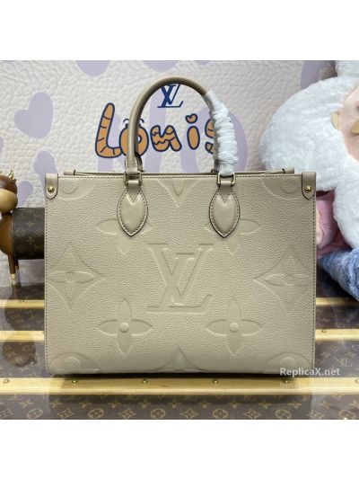 Louis Vuitton Taupe Giant Monogram Tall Tote