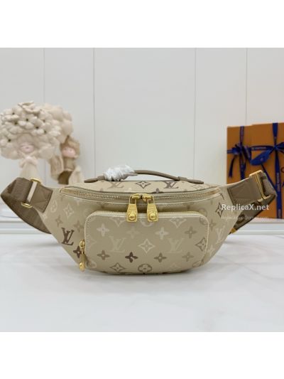 Louis Vuitton Rush Taupe Monogram Belt Bag with Front Pocket M29274