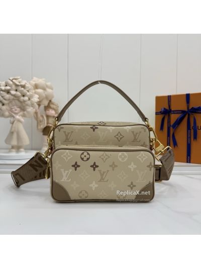 Louis Vuitton Taupe Monogram Zip Crossbody Bag
