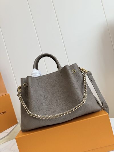Louis Vuitton Taupe Perforated Monogram Chain Top Handle Bag