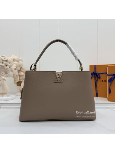 Louis Vuitton Taupe Structured Shoulder Bag