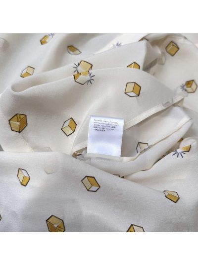 Louis Vuitton Turn-Down Collar Long Sleeve Shirt in White and Navy