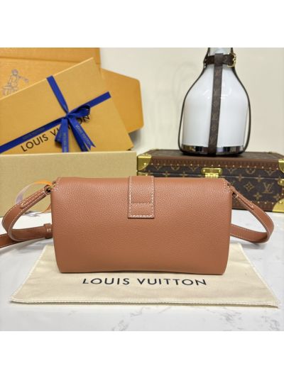 Louis Vuitton Wallet On Chain Low Key Shoulder Bag Cognac Brown Calfskin Leather M12147 20 M12147 Premium