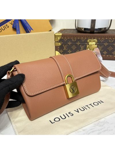Louis Vuitton Wallet On Chain Low Key Shoulder Bag Cognac Brown Calfskin Leather M12147 20 M12147 Premium