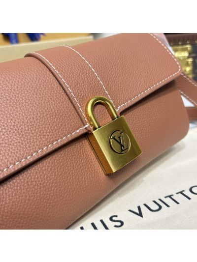 Louis Vuitton Wallet On Chain Low Key Shoulder Bag Cognac Brown Calfskin Leather M12147 20 M12147 Premium