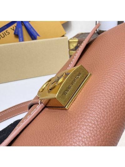 Louis Vuitton Wallet On Chain Low Key Shoulder Bag Cognac Brown Calfskin Leather M12147 20 M12147 Premium
