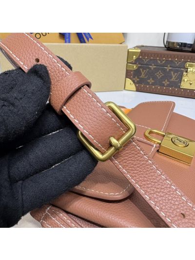 Louis Vuitton Wallet On Chain Low Key Shoulder Bag Cognac Brown Calfskin Leather M12147 20 M12147 Premium