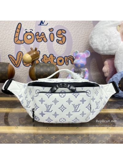 Louis Vuitton White and Blue Monogram Belt Bag