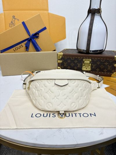 Louis Vuitton White Embossed Belt Bag