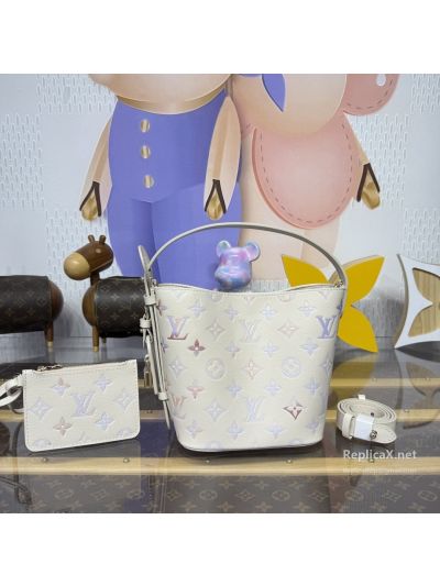 Louis Vuitton White Pastel Monogram Bucket Bag