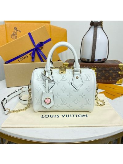 Louis Vuitton White Perforated Monogram Rounded Top Handle Bag