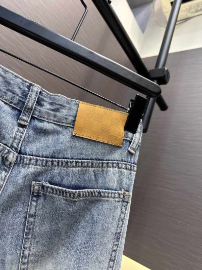 Louis Vuitton Wide-Leg Monogram Jeans in Multicolor