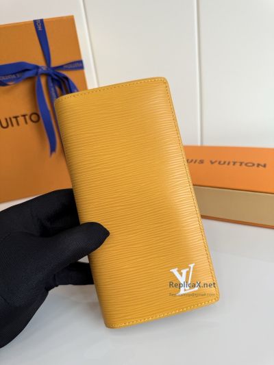Louis Vuitton Yellow Ribbed Long Folding Wallet