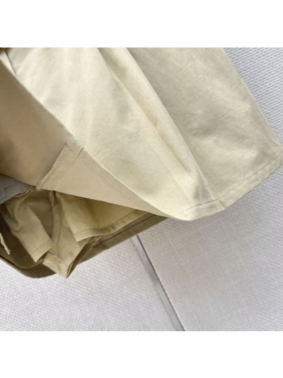 Miu Miu Belted Pleated Pants in Beige