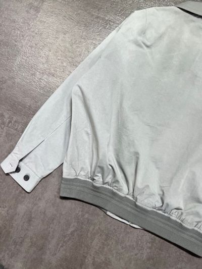 Miu Miu Contrast-Trim Stand Collar Jacket in Light Gray