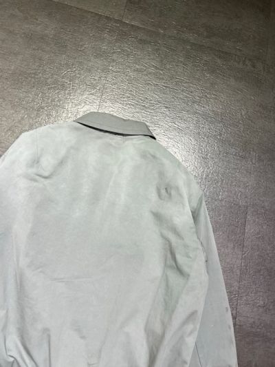 Miu Miu Contrast-Trim Stand Collar Jacket in Light Gray