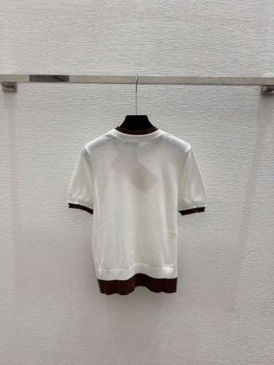 Miu Miu Crew Neck Short Sleeve T-Shirt