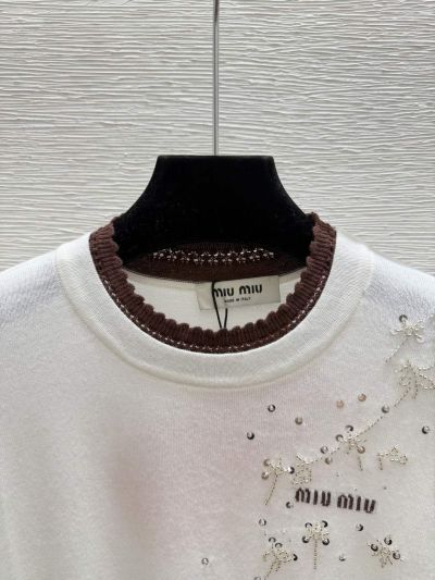 Miu Miu Crew Neck Short Sleeve T-Shirt