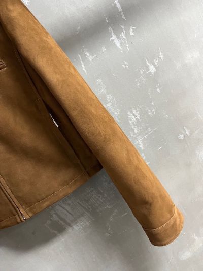 Miu Miu Cropped Turn-Down Collar Coat in Brown