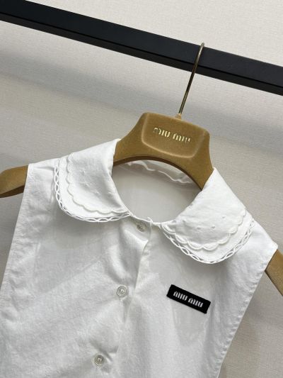Miu Miu Lace Sweetheart Neck Dress in White