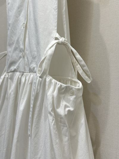 Miu Miu Lace Sweetheart Neck Dress in White