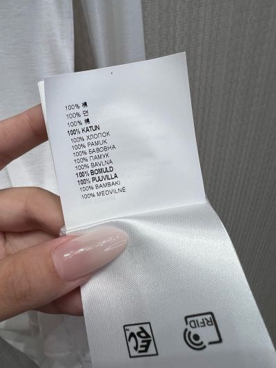 Miu Miu Long Sleeve Crew Neck T-Shirt in White