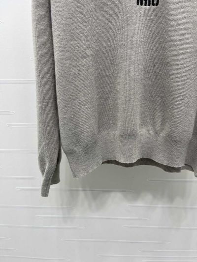Miu Miu Long Sleeve Striped Sweater