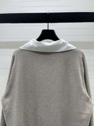 Miu Miu Long Sleeve Striped Sweater