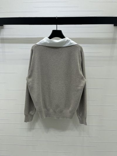 Miu Miu Long Sleeve Striped Sweater