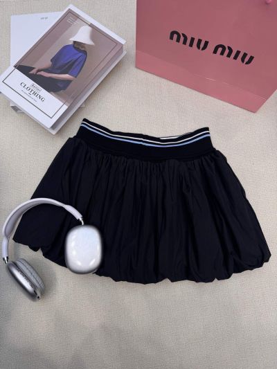 Miu Miu Pleated Skirt in Black