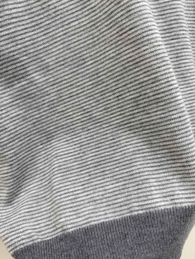Miu Miu Short Sleeve Striped Shirt in Grey