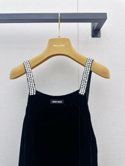 Miu Miu Silk Sleeveless Dress in Black
