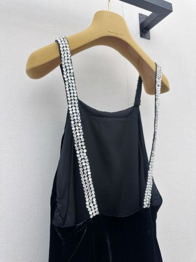 Miu Miu Silk Sleeveless Dress in Black
