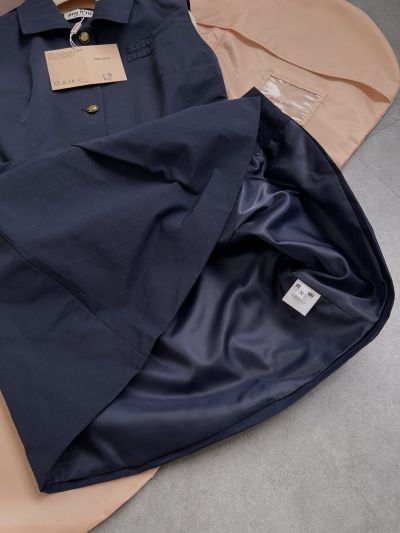 Miu Miu Sleeveless Cropped Dress in Navy