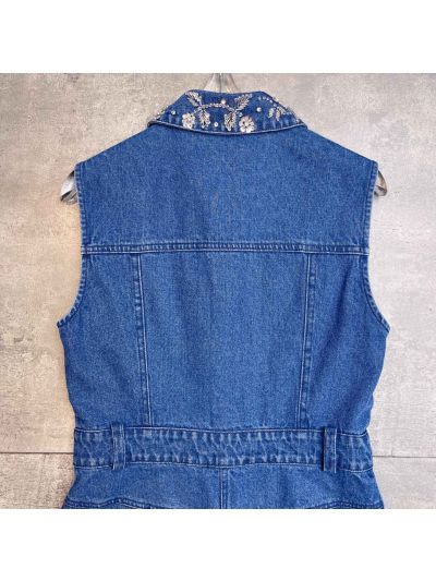 Miu Miu Sleeveless Denim Dress in Blue