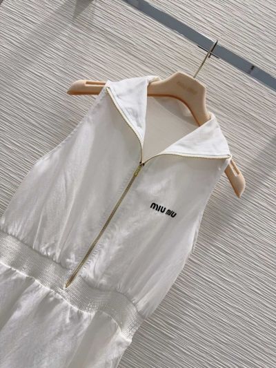 Miu Miu Sleeveless Stand Collar Dress