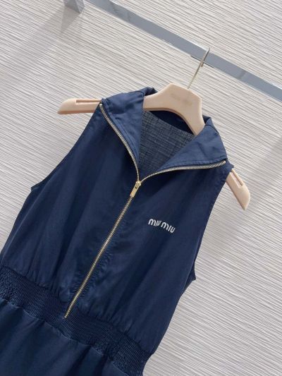 Miu Miu Sleeveless Stand Collar Dress