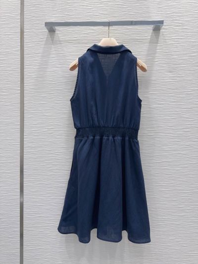 Miu Miu Sleeveless Stand Collar Dress