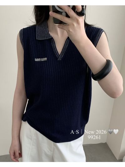 Miu Miu Sleeveless V-Neck Top