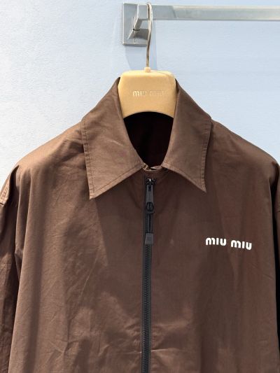 Miu Miu Turn-Down Collar Embroidered Jacket