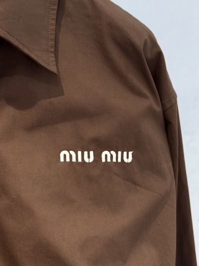 Miu Miu Turn-Down Collar Embroidered Jacket